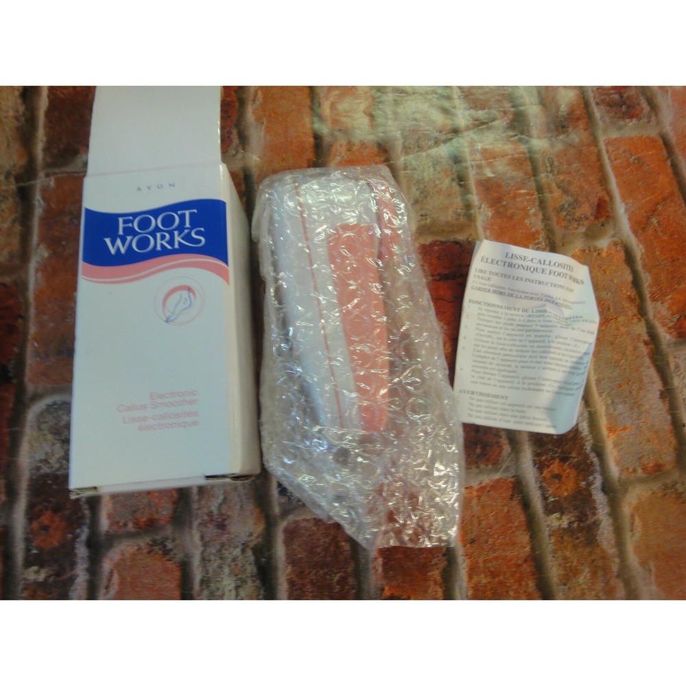Avon foot works electronic callus smoother pink white NEW‎